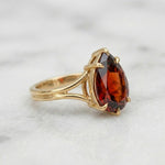 Load image into Gallery viewer, Pear Cut Red Garnet Split Shank Solitaire Ring