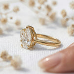 Load image into Gallery viewer, Pear Moissanite Toi et Moi Ring | Rose Gold Engagement Ring | Double Stone Ring For Women | Pear Cut Diamond Alternative | Promise Ring