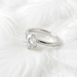 Load image into Gallery viewer, Timeless Round Moissanite Ring | 6-Prong Solitaire Design | 925 Sterling Silver Bridal Jewelry