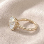 Load image into Gallery viewer, 2CT Cushion Cut Moissanite Engagement Ring | 14k Gold Plated Solitaire | Vintage Filigree Double Prong Ring | Sterling Silver | Anniversary