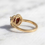 Load image into Gallery viewer, Heart Cut Garnet Ring | Halo Engagement Ring | 18K Gold Plated Red Gemstone Ring | January Birthstone Ring | Promise Ring Gift For Her