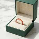 Load image into Gallery viewer, Red Garnet Oval Eternity Band | 925 Sterling Silver
