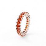 Load image into Gallery viewer, Red Garnet Oval Eternity Band | 925 Sterling Silver
