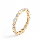 Load image into Gallery viewer, Marquise Round Moissanite Eternity Band