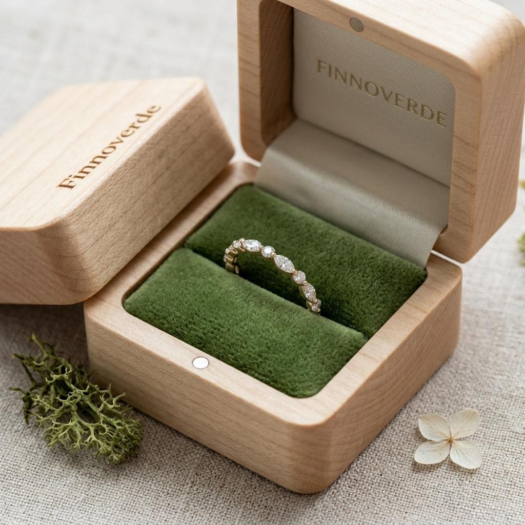 Marquise Round Moissanite Eternity Band