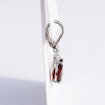 Load image into Gallery viewer, Natural Red Garnet Drop Earrings for women | 925 Sterling Silver Teardrop Dangle Earrings | Pear Cut Red Garnet |Gift For Women