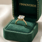 Load image into Gallery viewer, 2CT Cushion Cut Moissanite Engagement Ring | 14k Gold Plated Solitaire | Vintage Filigree Double Prong Ring | Sterling Silver | Anniversary