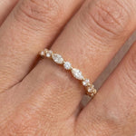 Load image into Gallery viewer, Marquise Round Moissanite Eternity Band