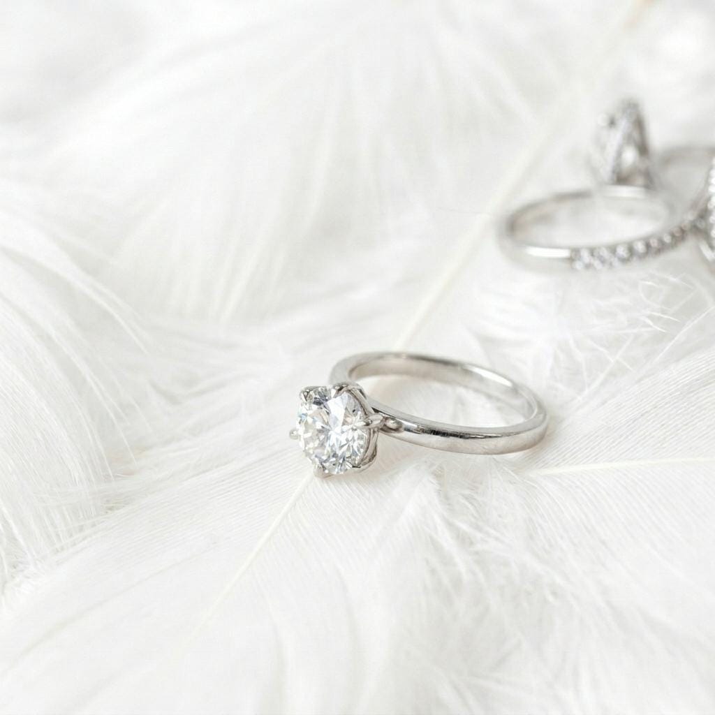 Timeless Round Moissanite Ring | 6-Prong Solitaire Design | 925 Sterling Silver Bridal Jewelry