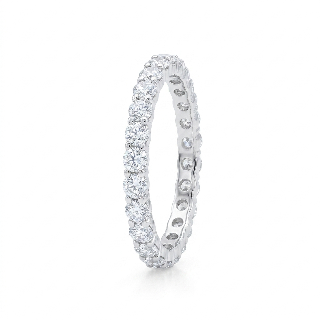 Full Eternity Moissanite Stackable Band