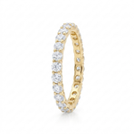 Load image into Gallery viewer, Moissanite Stackable Band in 14K Gold Vermeil,  925 Sterling Silver, Prong Setting