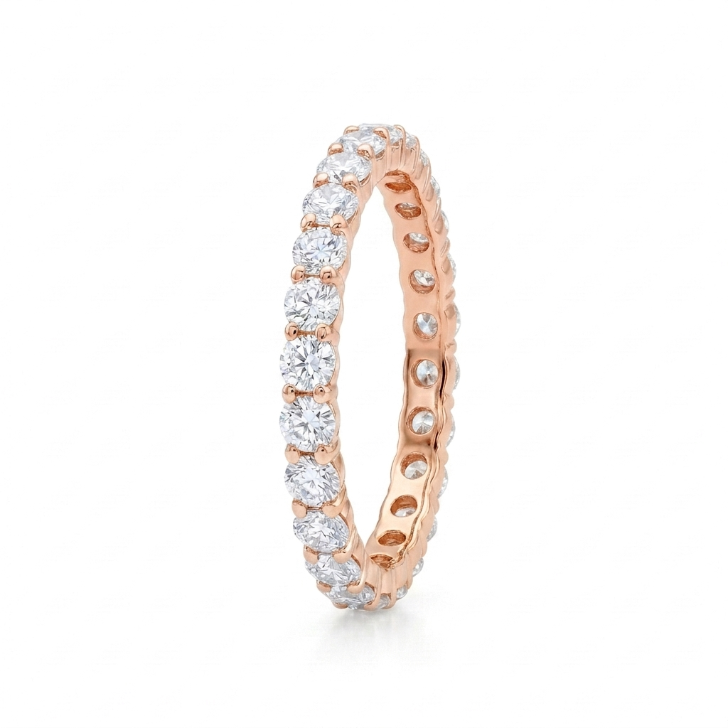 Full Eternity Moissanite Stackable Band