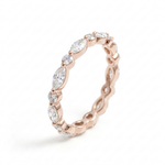 Load image into Gallery viewer, Marquise Round Moissanite Eternity Band