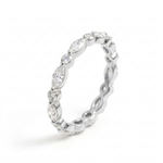 Load image into Gallery viewer, Marquise Round Moissanite Eternity Band